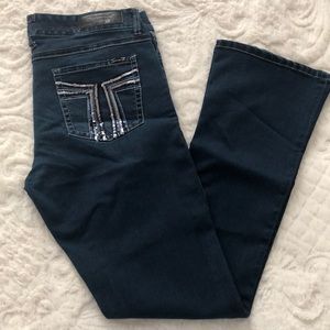 Seven7 RockerSlim Bootcut Jeans w/Sequin Detail